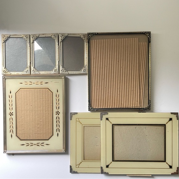 Other - Vintage Picture Frames Lot of 5, Mixed Sizes, Table Top, with Glass